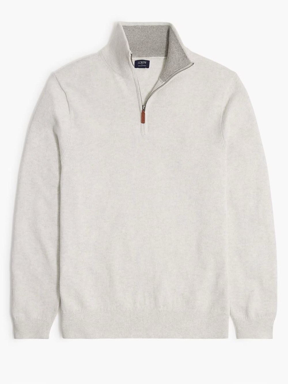 Cotton quarter-zip sweater